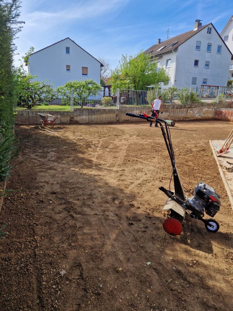 Vorher: gefräster Boden